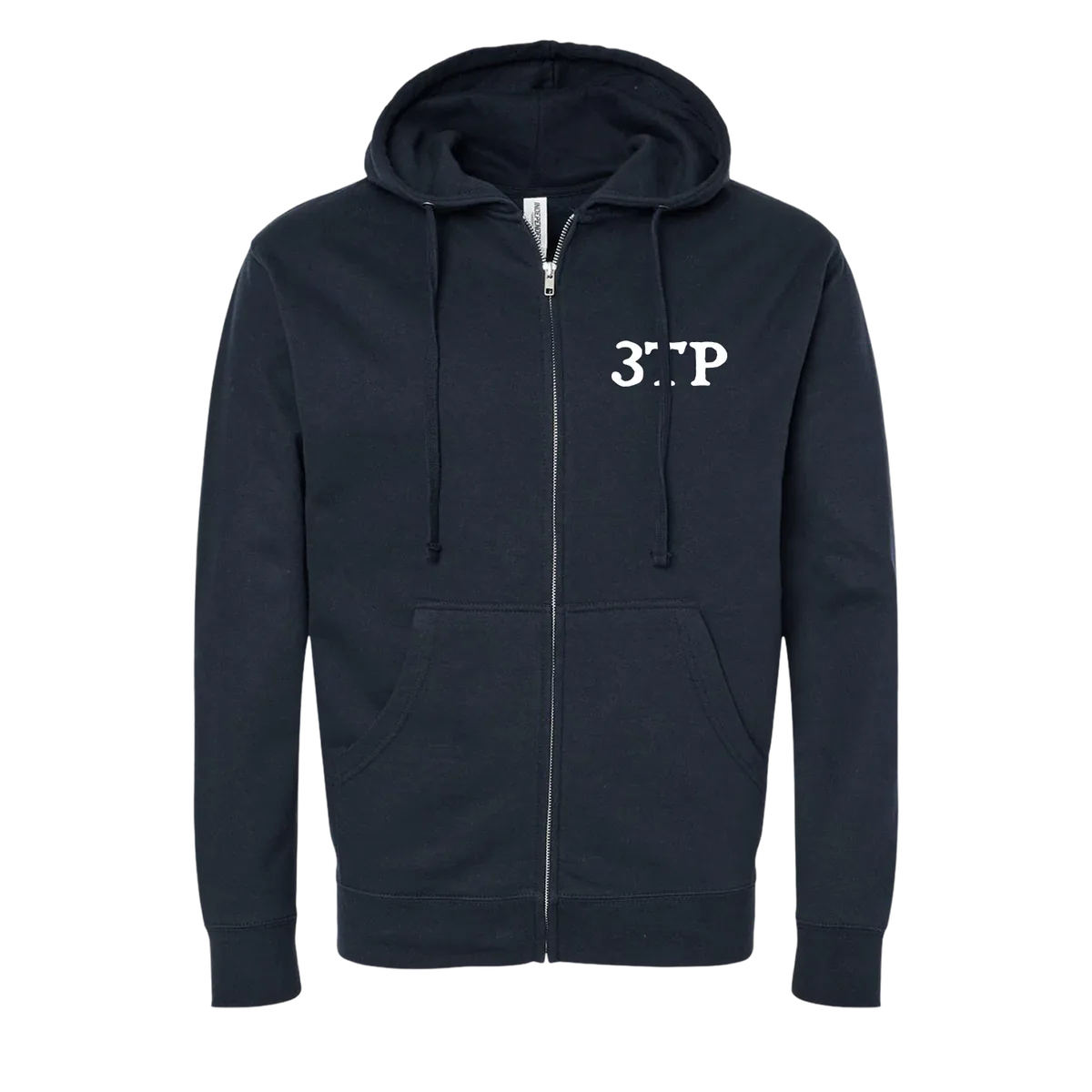 Three Tree Point Original Wheel Zip Hoody — Navy, front