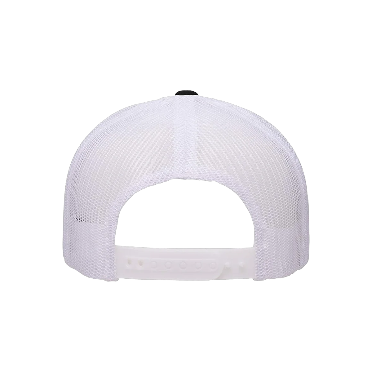 Three Tree Point 5-Panel Retro Trucker Cap — Navy / White, back
